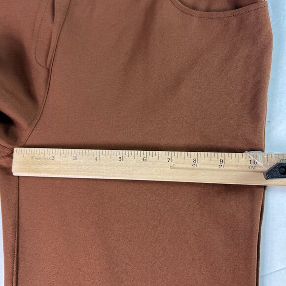 Betabrand Dress Pants Women's 35x28* 7 Pocket Straight Brown Stretch Yoga Tag XL - Picture 14 of 16